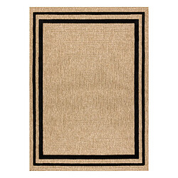 RUGSX Tapis SPARK 0687 beige noir - Cadre, sisal, structurel 120x170 cm