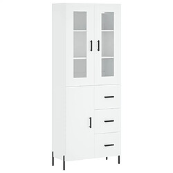 Maison Chic Buffet,Meuble de Rangement,commode pour salon,Cuisine Blanc 69,5x34x180 cm Bois d'ingénierie -MN46325