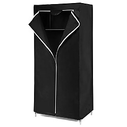 SONGMICS Pliable Armoire de Rangement Penderie non tissu 75 x 45 x 160 cm Noir RYG83H