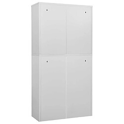 Acheter vidaXL Armoire de bureau Gris clair 90x40x180 cm Acier