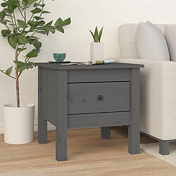 Maison Chic Table d'appoint | Table Basse Gris 40x40x39 cm Bois massif de pin -GKD67387