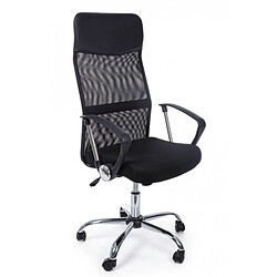 Webmarketpoint Fauteuil de bureau en éco-cuir Dakar avec accoudoirs noirs