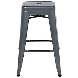 Acheter Beliani Tabouret de bar Set de 2 Métal Gris CABRILLO