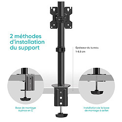 ONKRON Pied Ecran PC pour 13 - 34 Pouces Ecran et Moniteur, Bras Support Ecran PC de 8 kg - Support Ecran Bureau VESA 75x75 & VESA 100x100/Accessoires Pour PC Inclinable Pivotant Rotatif D101E-B Noir pas cher