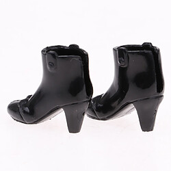 belles chaussures imperméables à talons hauts pour accessoires de poupées blythe 1/6 noir