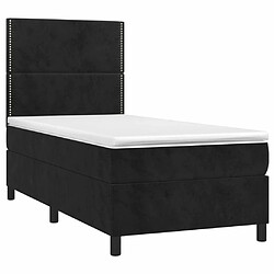 Avis Sommier à lattes LED,Cadre à lattes de lit avec matelas pour Adulte Noir 90x200 cm Velours -MN24121