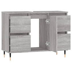 Avis vidaXL Armoire salle de bain sonoma gris 80x33x60 cm bois d'ingénierie