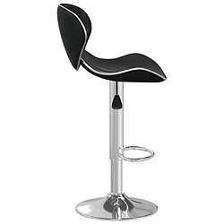 Avis vidaXL Tabouret de bar Noir Similicuir