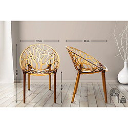 Non LOT DE 2 chaises empilables CRYSTAL