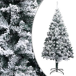 vidaXL Sapin de Noël artificiel avec neige floquée vert 240 cm PVC 