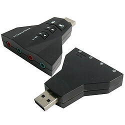 Wewoo Carte Son USB noir Adaptateur audio USB 2.1 canaux double microphone USB, double casque USB