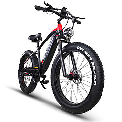 TIFGALOP Vélo électrique 26 pouces, moteur 48V 1000W, suspension complète et batterie 48V 18AH avec freins à disque Ebike à 7 vitesses