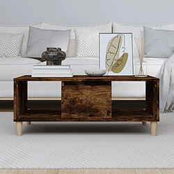 Avis Maison Chic Table basse,Table Console Table d'appoint, Table pour salon Chêne fumé 90x50x36,5 cm Bois d'ingénierie -MN69639