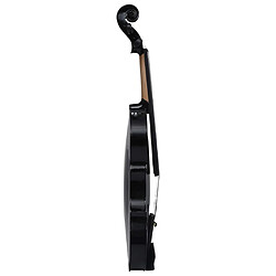 vidaXL Ensemble de violon avec archet et mentonnière Noir 4/4 pas cher