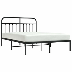 Avis Maison Chic Lit adulte - Cadre de lit métal avec tête de lit,Structure du lit Contemporain pour chambre noir 140x200 cm -MN35269