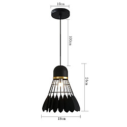 Avis Stoex Suspension Vintage Industrielle en Métal, Lustre Abat-Jour en forme badminton pour Chambre Salle à Manger Café, Noir