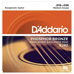 D'Addario EJ42 Resophonic 16-56 - Jeu de cordes guitare acoustique