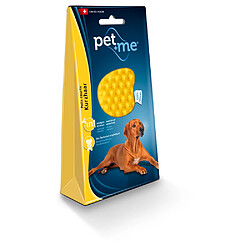 Brosse Poils Courts pour Chien - Pet+Me - Jaune