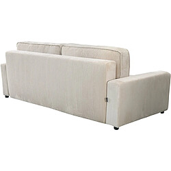 Palozi Sofa Canapé convertible en velours côtelé Montaigne -3 places - Beige pas cher