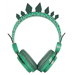 Universal Joli dinosaure casque filaire musique enfant casque stéréo 3.5mm casque jeux d'apprentissage @ 