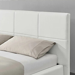 Acheter Meubler Design Lit Design Alexi Avec Sommier Et Coffre De Rangement - Blanc - 180x200