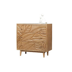 Acheter BOIS & CHIFFONS Commode sculptée 3 tiroirs | Manguier Floria