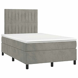 Avis Sommier à lattes LED,Cadre à lattes de lit avec matelas pour Adulte Gris clair 120x200 cm -MN63388