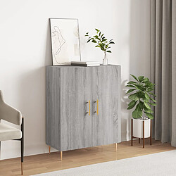 vidaXL Buffet sonoma gris 69,5x34x90 cm bois d'ingénierie