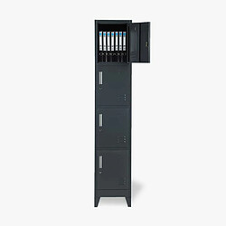 OFFICE24 Armoire métallique à 4 étagères 38x45 H190 avec serrure pour bureau Stromboli 