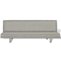 Avis vidaXL Canapé-lit Gris Polyester