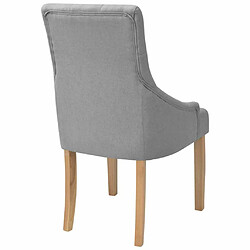 Acheter Maison Chic Lot de 2 Chaises à manger,Chaise pour cuisine,Solide Structure gris clair tissu -MN17766