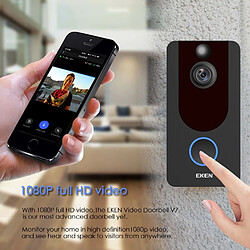 Universal Smart WIFI Vidéo Sonnette Caméra Interphone Vision Nocturne IP Sonnette Caméra de sécurité sans fil | Sonnette (noir)