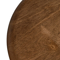 Avis BigBuy Home Table d'appoint LAGOM Noir Naturel Fer Bois d'hévéa 40 x 40 x 50 cm