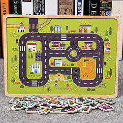 Universal Puzzle magnétique en bois Animaux et transport Jeux de voiture Bébé Apprentissage précoce Jouets Puzzle