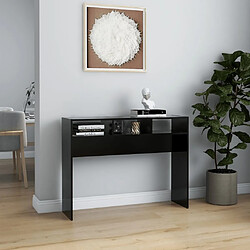 Avis Maison Chic Table console | Meuble d'entrée | Table d'appoint Noir 105x30x80 cm Aggloméré -GKD98036