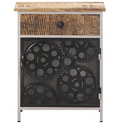 Maison Chic Table de chevet, Table de Nuit, Meuble de Rangement 40x30x50 cm Bois de manguier brut