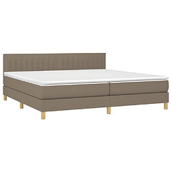 Acheter Sommier à lattes,Cadre à lattes de lit et matelas et LED pour Adulte Taupe 200x200cm Tissu -MN92738