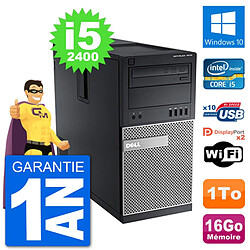 PC Tour Dell 7010 Intel Core i5-2400 RAM 16Go Disque Dur 1To Windows 10 Wifi · Occasion 