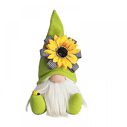 Universal (vert) Bee Day Gnome mignon avec tournesol peluche poupée de printemps gnomes de vacances décoration de maison gnome