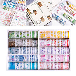 100 Rouleaux 2m Ruban Adhésif Ruban De Masquage En Papier Artisanat Ruban Papeterie Scrapbooking Embellissements