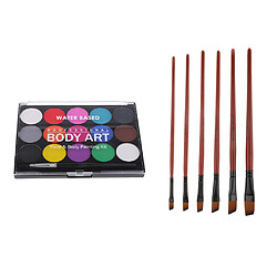 6pcs Peinture Palette Corps Art Pigments Maquillage Brush Set Makeup Brushes Professionnel