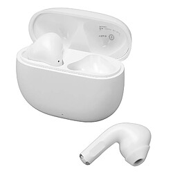 Écouteurs sans fil Réduction du bruit Ergonomique Contrôle tactile Bluetooth 5.0 Casque Casque de sport avec étui de charge Blanc