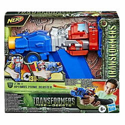 Super Robot Transformable Transformers Rise of the Beasts: Optimus Prime Nerf Blaster 2 en 1 Pistolet à Fléchettes