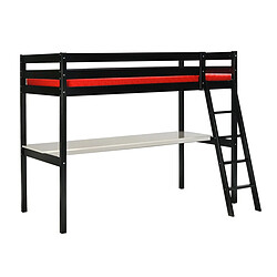 Weber Industries Lit mezzanine 90x190 - bureau - Aspen - Noir 