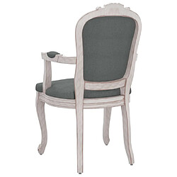 Maison Chic Chaises à manger,Chaise pour cuisine gris foncé 62x59,5x100,5 cm tissu -MN27707 pas cher