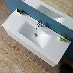 Kiamami Valentina MEUBLE DE SALLE DE BAINS MODERNE GRIS AVEC LAVABO DE 120 CM ET MIROIR | SÉRIE SOLE