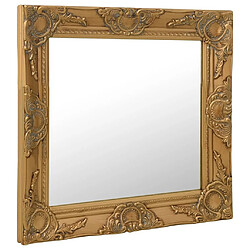 Maison Chic Miroir mural style baroque | Miroir Décoration pour Maison Salle de Bain 60x60 cm Doré -GKD93743