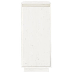 Acheter vidaXL Armoire à chaussures Blanc 35x35x80 cm Bois de pin massif