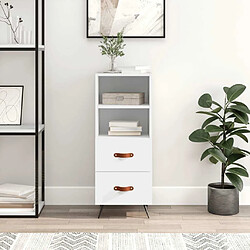 Maison Chic Buffet,Meuble de Rangement,commode pour salon,Cuisine blanc 34,5x34x90 cm bois d'ingénierie -MN48666