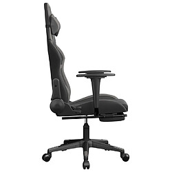 Acheter Maison Chic Chaise de jeu, Chaise gaming avec repose-pied, Fauteuil gamer,Chaise de Bureau Noir et gris Similicuir -GKD42527